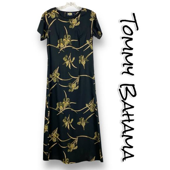 Tommy Bahama Vintage Silk Maxi Dress Muted Tropical Womens Size XS - Picture 1 of 10